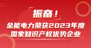 振奮！金能電力榮獲2023年度國家知識產(chǎn)權(quán)優(yōu)勢企業(yè)